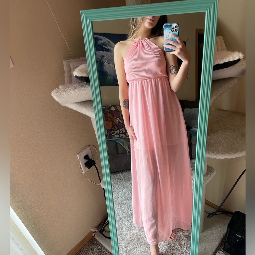 formal blush dress